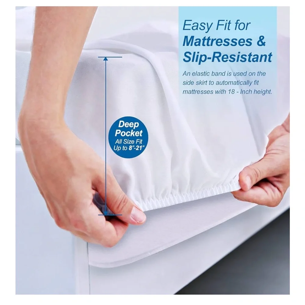 TWIN SIZE~Premium Mattress Protector - White